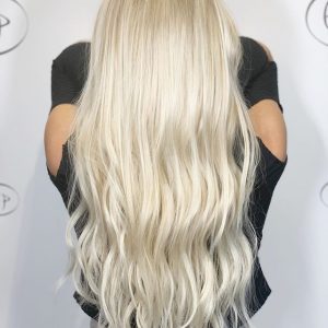 Platinum blonde color processing